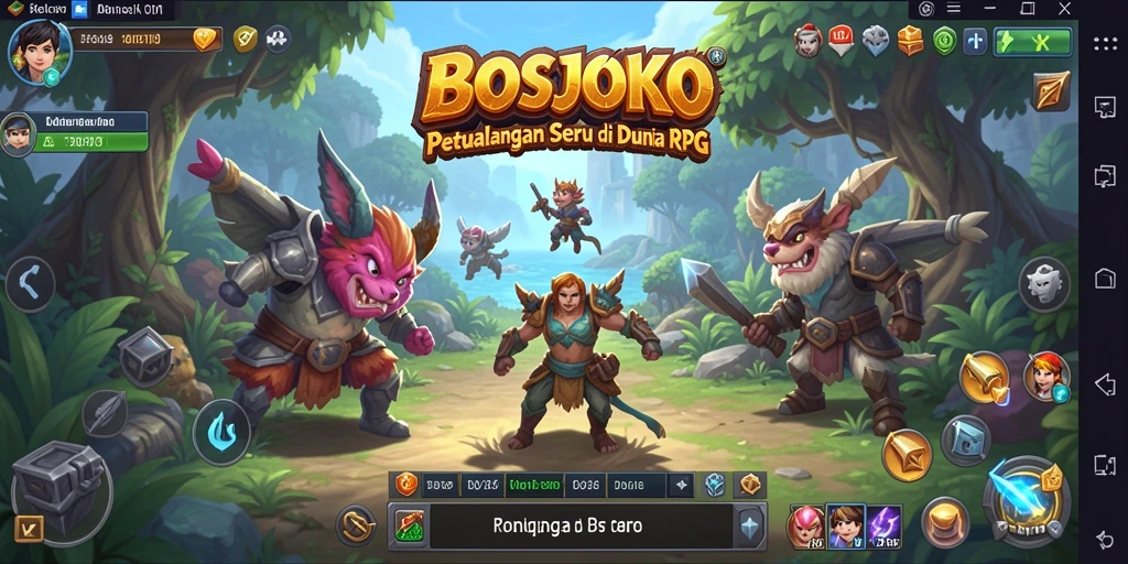 Screenshot menunjukkan pertarungan epik dalam dunia RPG.
