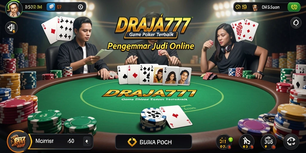 Tampilan menarik dari gameplay DRAJA777 yang menggambarkan suasana pertandingan Poker.