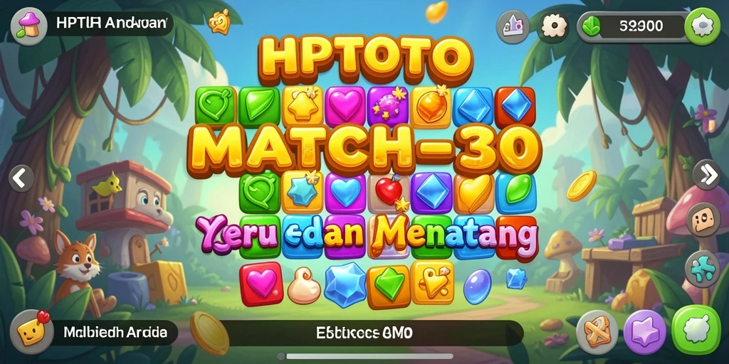 Tampilan gameplay HPTOTO yang seru dalam permainan Match-3.