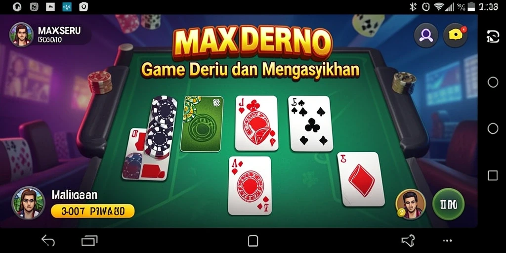 Tampilan gameplay seru dalam game Domino MAXSERU.