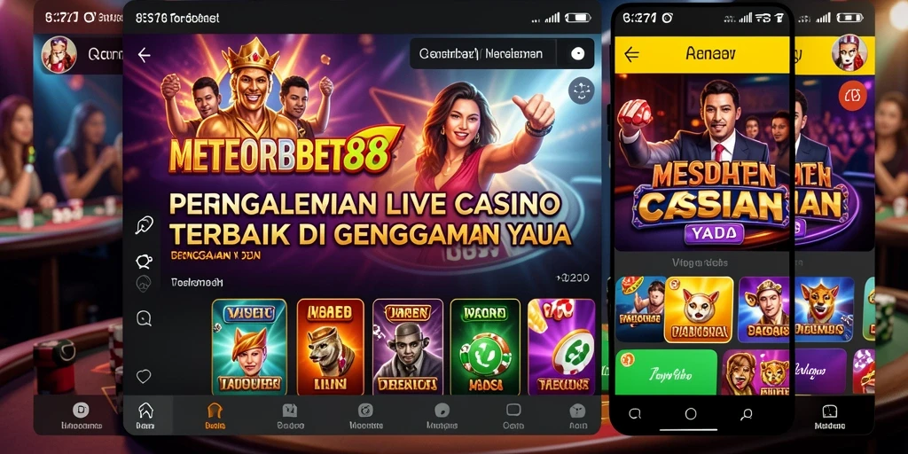Tampilan gameplay Live Casino yang mengasyikkan di METEORBET88.