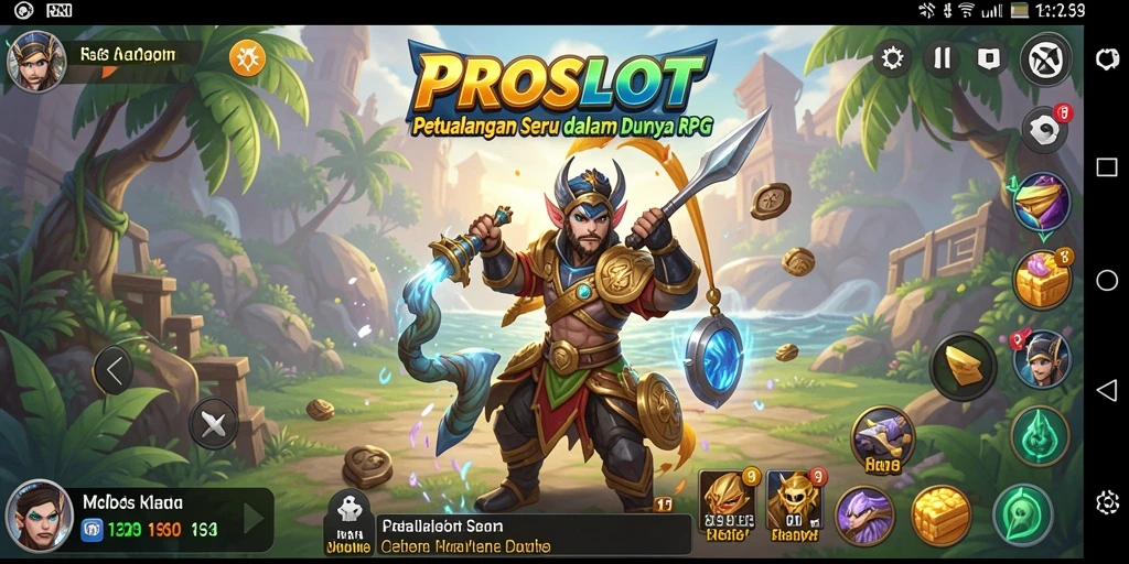 Tampilan menarik dari gameplay RPG dalam PROSLOT.