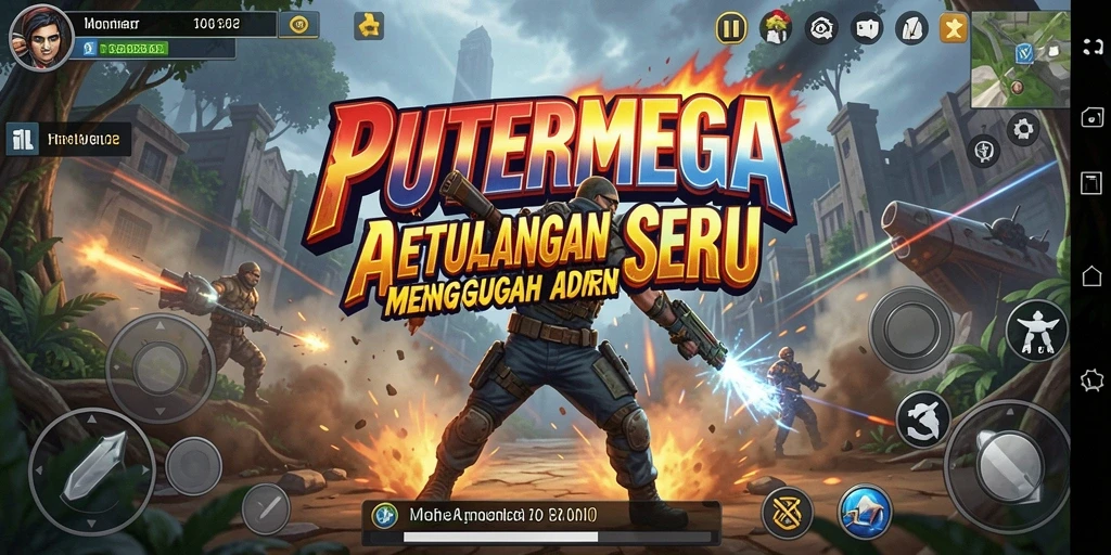 Screenshot dari gameplay seru PUTERMEGA dengan aksi dinamis.