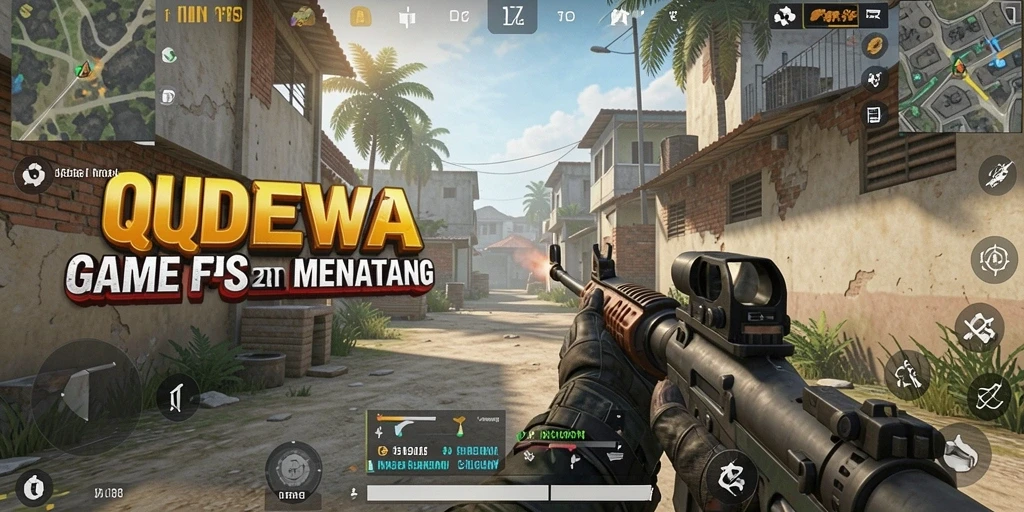 Screenshot gameplay QQDEWA menampilkan pertempuran intens di medan perang.