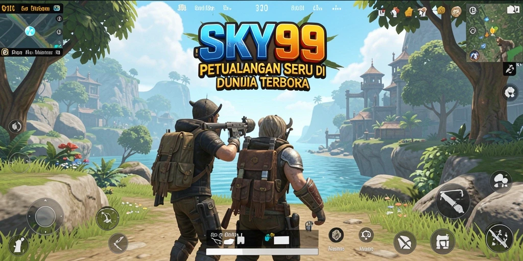 Tampilan gameplay SKY99 dengan eksplorasi dunia terbuka yang menakjubkan.