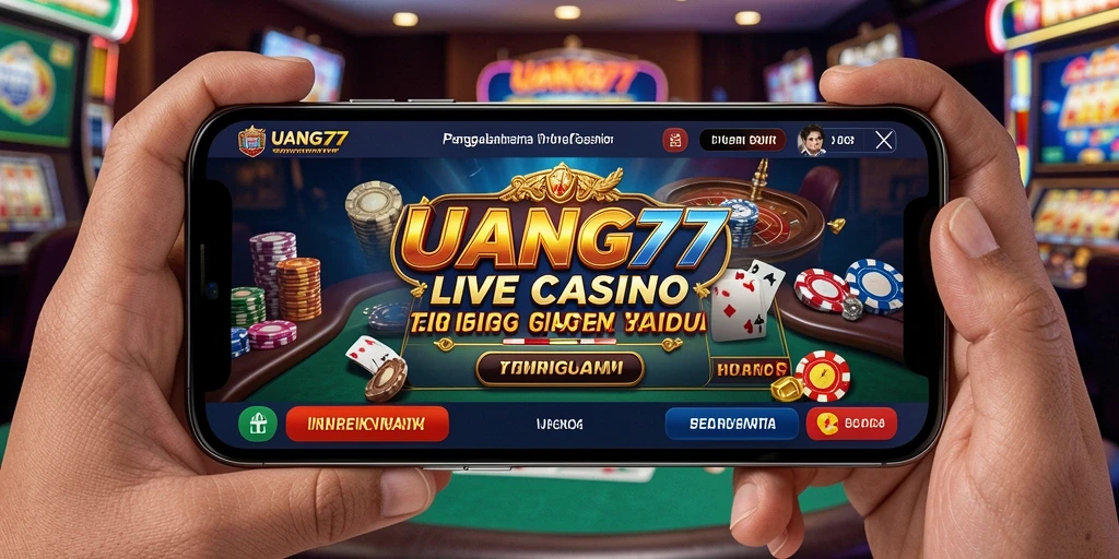 Tampilan menarik dari permainan Live Casino di UANG77.