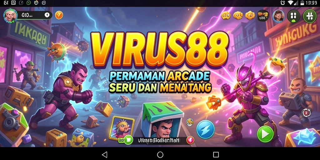 Tampilan gameplay seru dari VIRUS88 dengan aksi arcade yang cepat.